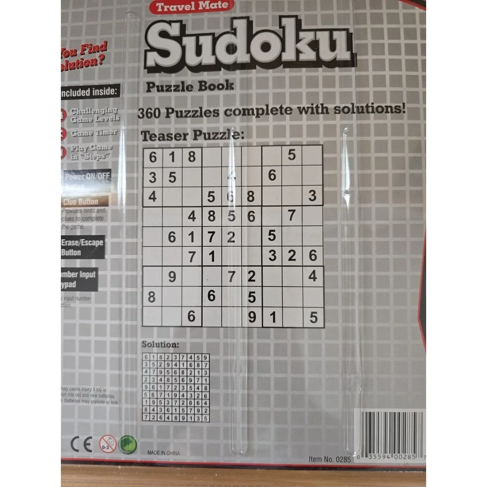 Vintage 2005 Pocket Sudoku Electronic Game Puzzle Book NEW SEALED NOS